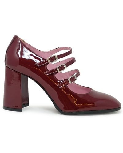 CAREL PARIS Paris Burgundy Patent Leather Court Shoes - Red