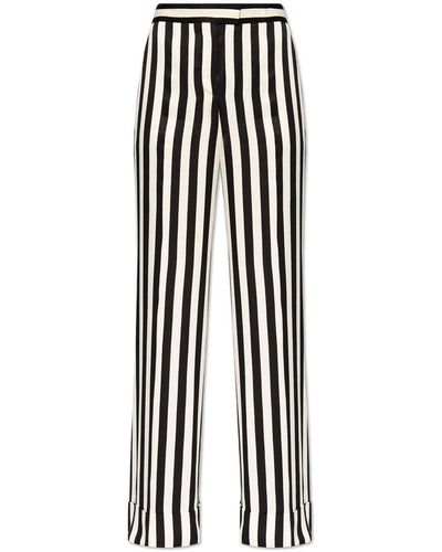 Moschino Striped Wide-Leg Trousers - Black
