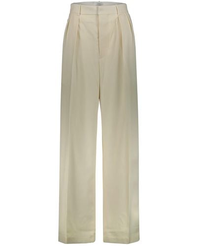 Wardrobe NYC Low Rise Tuxedo Trousers - Natural