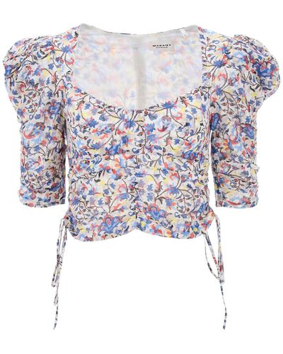MARANT ETOILE Isabel Marant Etoile Organic Cotton 'galaor' Top - Multicolour