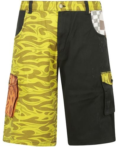 ERL Printed Cargo Shorts Woven - Yellow