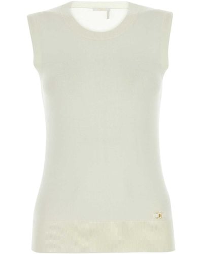 Chloé Knitted Top - White