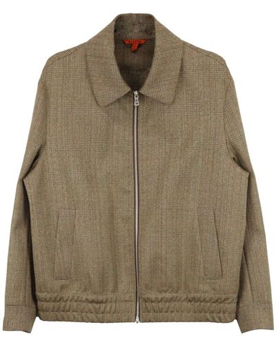 Barena Cardeto Check-print Wool Jacket - Green