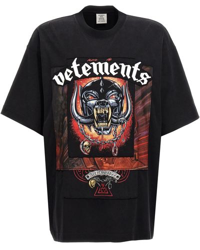 Vetements 'Motorhead Patched' T-Shirt - Black