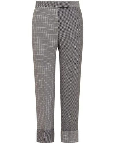 Thom Browne Classic Check Trousers - Grey