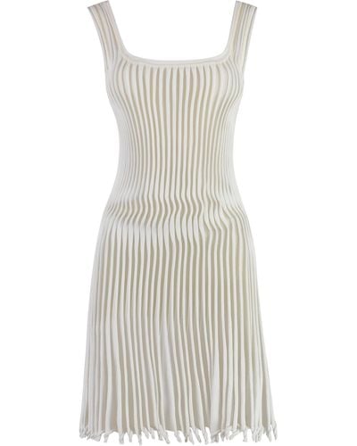Alaïa Knitted Dress - White