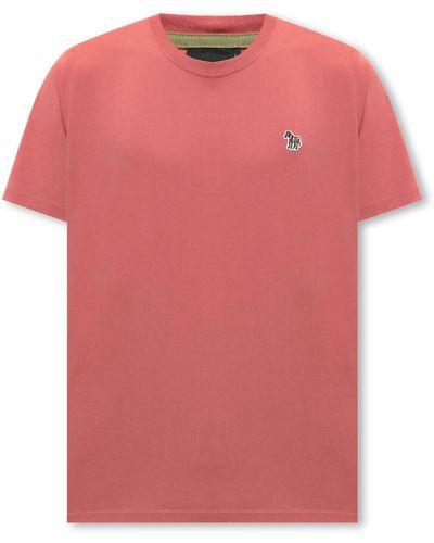 PS by Paul Smith Ps Paul Smith T-Shirt With Logo Patch - Pink