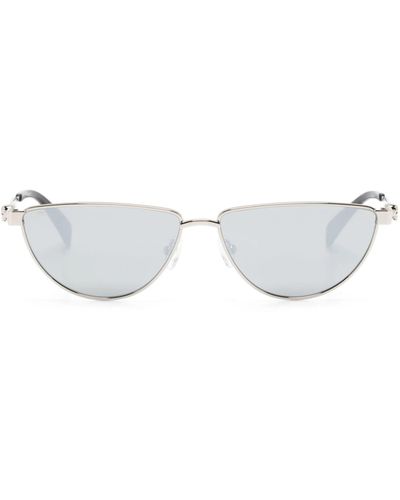 Alexander McQueen Metal Sunglasses - White