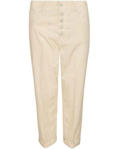Dondup Buttoned Cropped Jeans - Natural