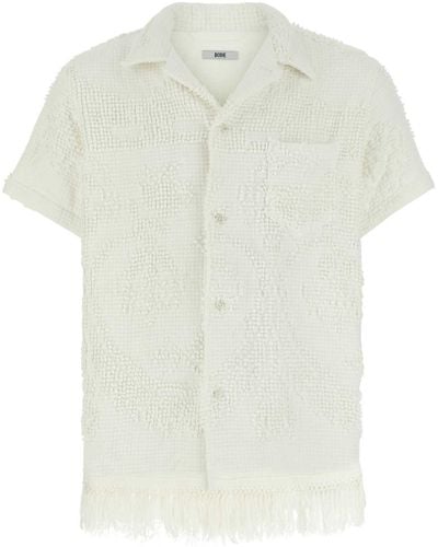 Bode Terry Fabric Shirt - White