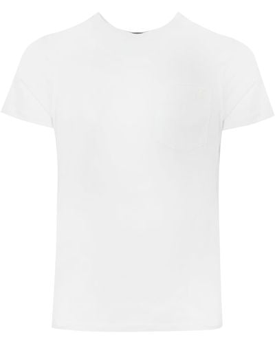 K-Way T-Shirt With Rubber Logo - White