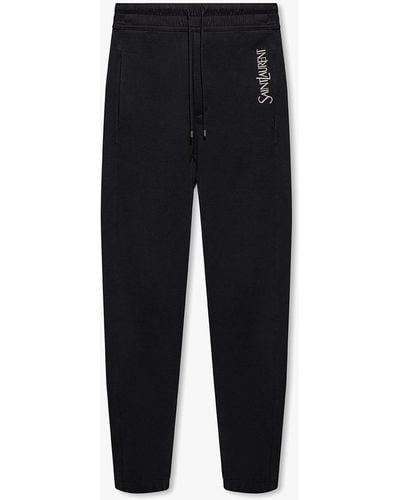 Saint Laurent Sweatpants With Logo - Black