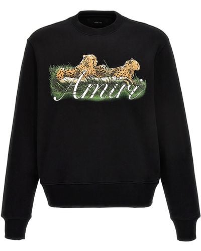 Amiri Cheetah-print Sweatshirt - Black