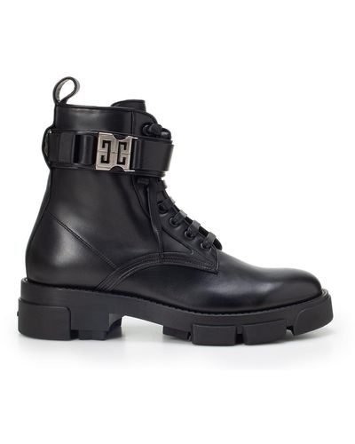 Givenchy Lace-Up Boots - Black