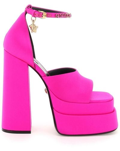 Versace Medusa Aevitas Platform Sandals - Pink