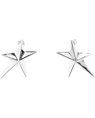 Mugler 'Maxi Star' Earrings - White