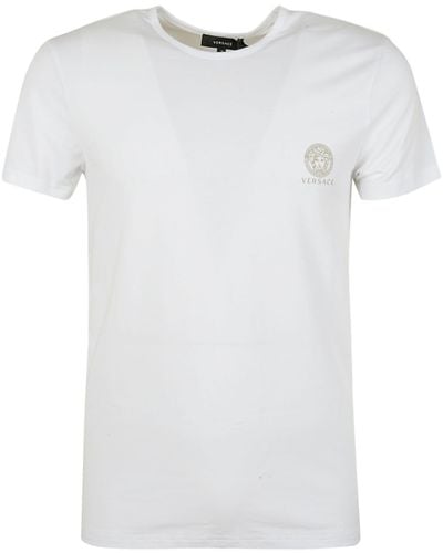 Versace Graphic-print Crewneck Stretch-cotton T-shirt X - White