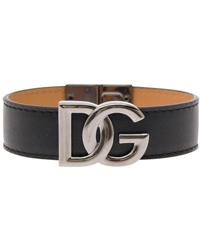 Dolce & Gabbana Leather Bracelet - Black