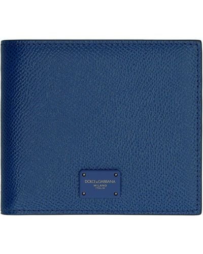 Dolce & Gabbana Leather Flap-over Wallet - Blue