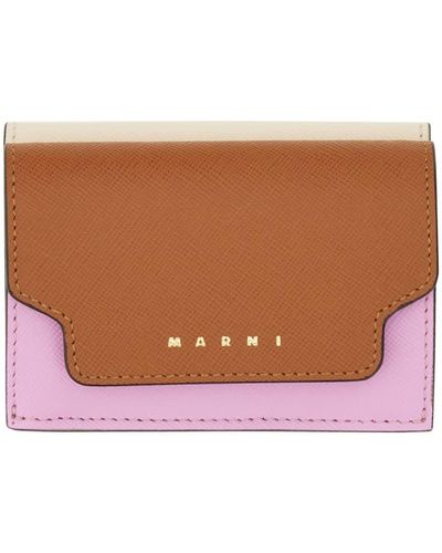 Marni Tri-Fold Wallet - Brown