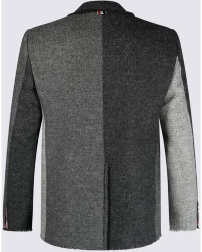 Thom Browne Light And Dark Wool Blazer - Grey