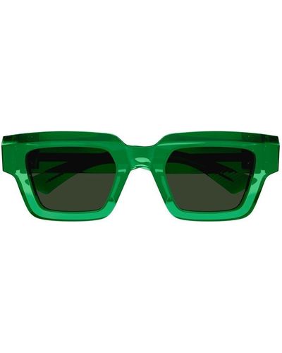 Bottega Veneta Square Frame Sunglasses - Green