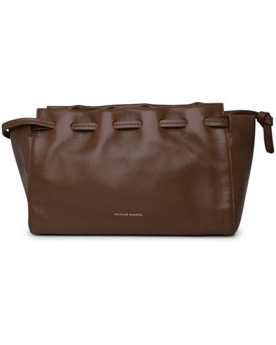 Mansur Gavriel 'bloom' Small Brown Leather Crossbody Bag