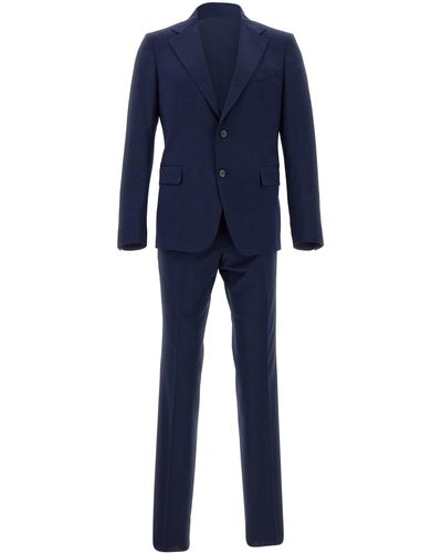 Brian Dales Two-Piece Wool Blend Suit - Blue