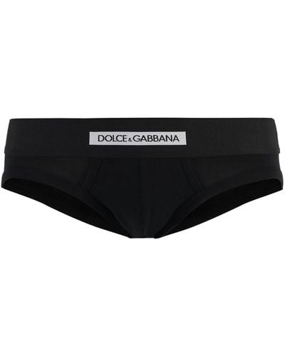 Dolce & Gabbana Plain Color Briefs - Black