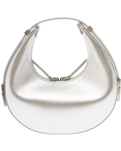 OSOI Mini Toni Hobo Handbag With Engraved Logo - White