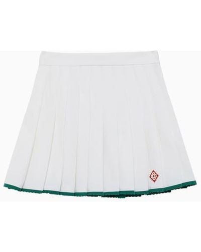 Casablancabrand Scallop Edge Pleated Skirt - White