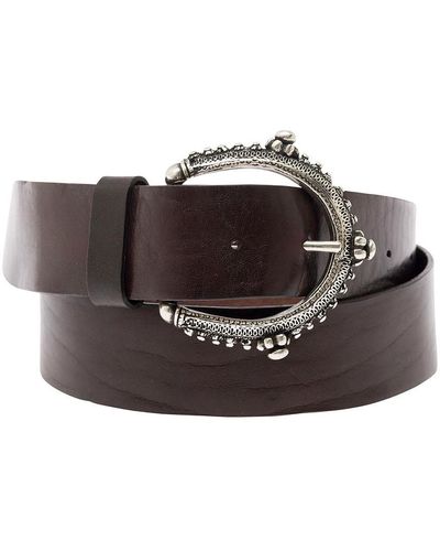 P.A.R.O.S.H. Belt With Circle Buckle - Brown