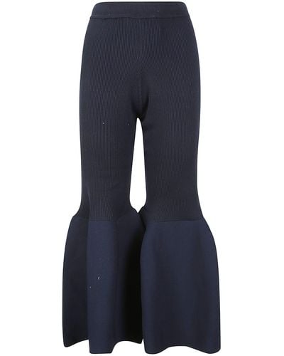 CFCL Pottery Cupro Bell Bottom Trousers - Blue