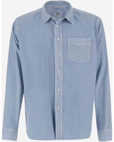 Aspesi Cotton Oxford Shirt - Blue