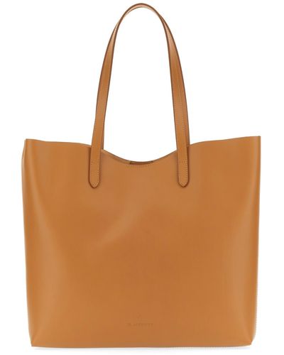 Il Bisonte Shopper Bag With Logo - Brown