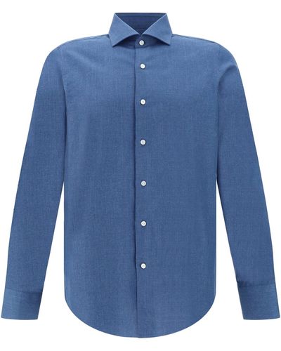 Finamore 1925 Napoli-zante Shirt - Blue