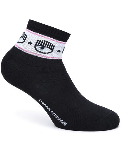 Chiara Ferragni Cotton Blend Socks - Black