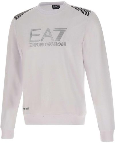 EA7 Cotton Sweatshirt - White
