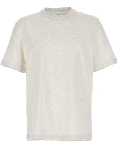 Brunello Cucinelli Double Hem T-Shirt - White