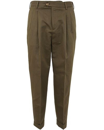 PT Torino Reporter Trousers With Double Pences - Green