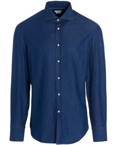 Brunello Cucinelli Denim-effect Shirt Shirt - Blue