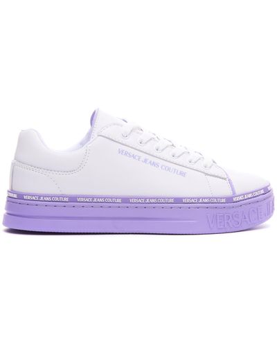 Versace Jeans Couture Two Tone Logo Sneakers - Purple