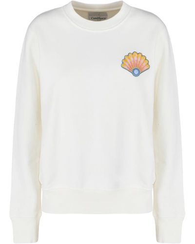 Casablancabrand Shell Patch Sweatshirt - White