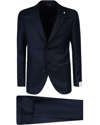 Luigi Bianchi Two-button Fitted Suit - Blue