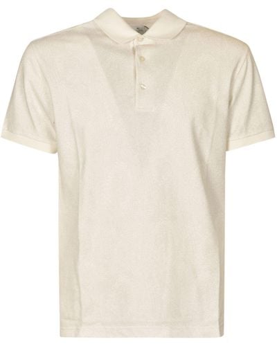 Etro Paisley Print Regular Polo Shirt - Natural