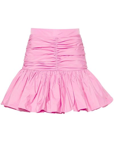 Patou Recycled Faille Flounce Miniskirt - Pink