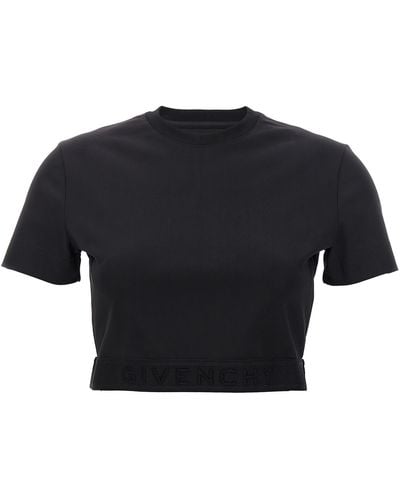 Givenchy Cropped T-Shirt - Blue