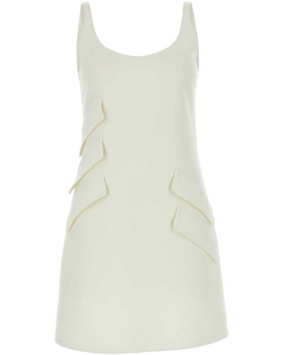 Versace Polyester Blend Mini Dress - White