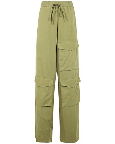 Essentiel Antwerp Fopy Cargo Pocket Trousers - Green