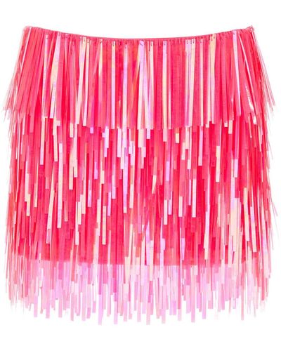 Sportmax Fluo Sequins Mini Skirt - Pink